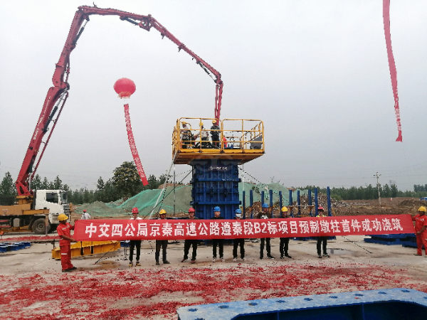 中交四公局京秦高速遵秦B2标装配式下构预制墩柱